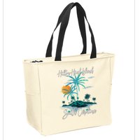 Summer Vacation Retro South Carolina Hilton Head Island Gift Zip Tote Bag