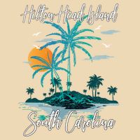 Summer Vacation Retro South Carolina Hilton Head Island Gift Zip Tote Bag