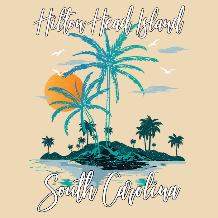 Summer Vacation Retro South Carolina Hilton Head Island Gift Zip Tote Bag