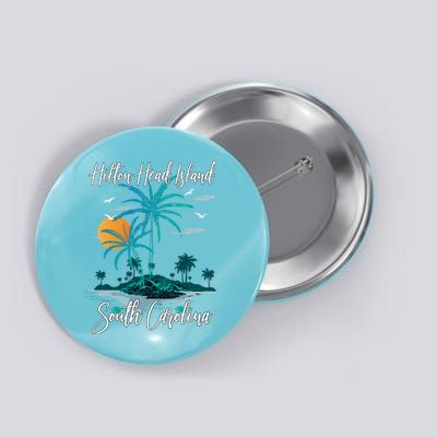 Summer Vacation Retro South Carolina Hilton Head Island Gift Button