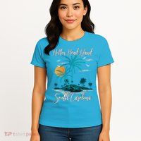 Summer Vacation Retro South Carolina Hilton Head Island Gift Womens T-Shirt