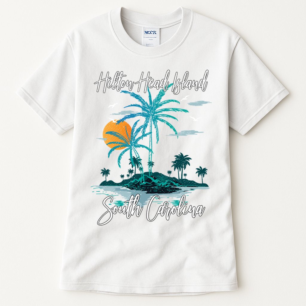 Summer Vacation Retro South Carolina Hilton Head Island Gift Tall T-Shirt