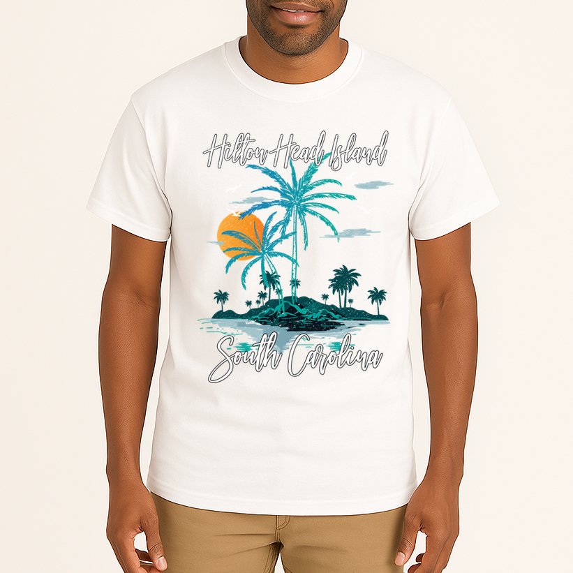 Summer Vacation Retro South Carolina Hilton Head Island Gift Tall T-Shirt