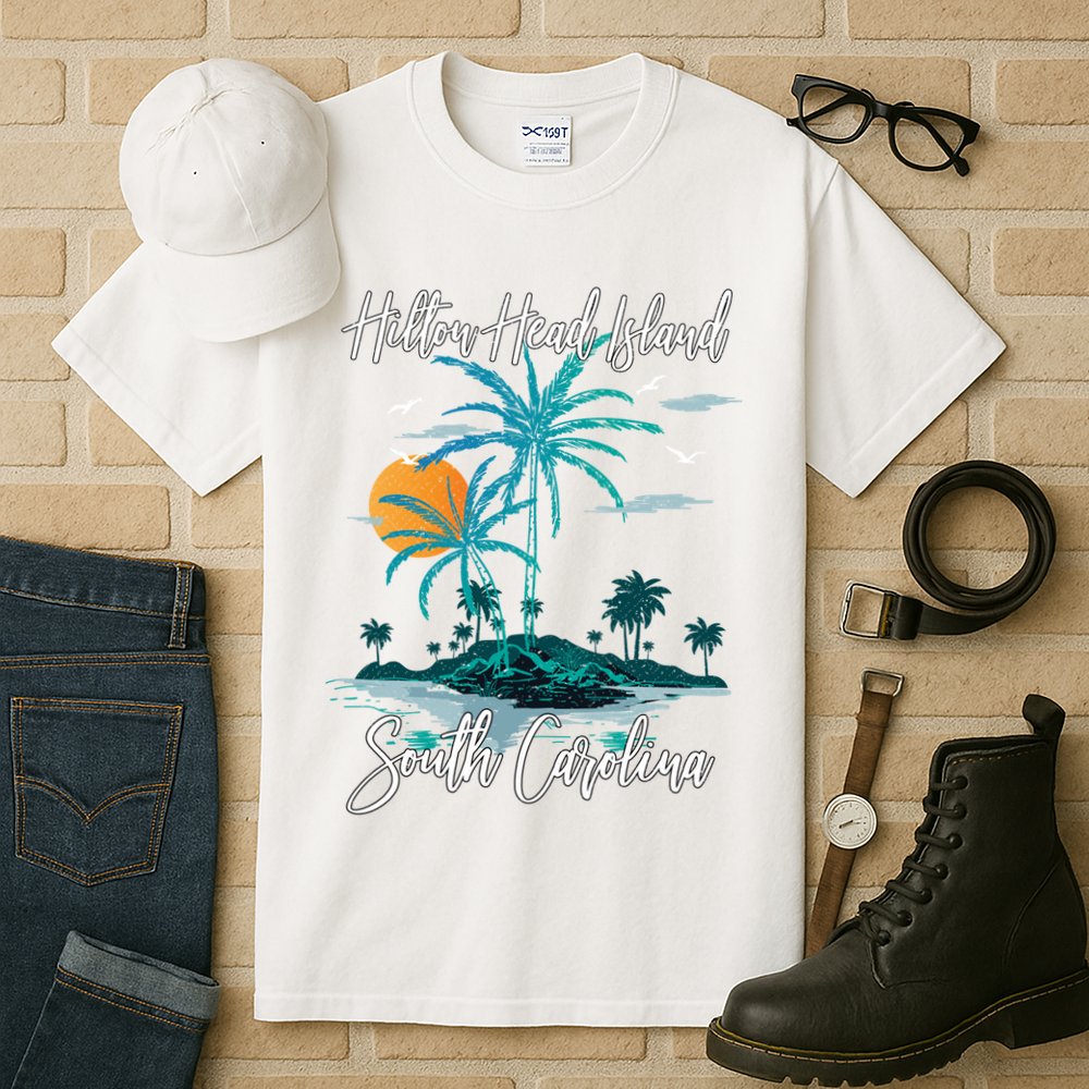 Summer Vacation Retro South Carolina Hilton Head Island Gift Tall T-Shirt