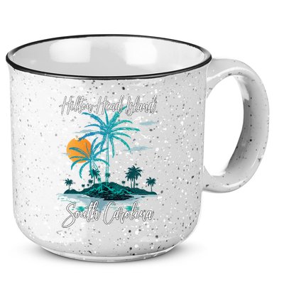 Summer Vacation Retro South Carolina Hilton Head Island Gift 15oz Campfire Ceramic Mug