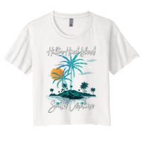 Summer Vacation Retro South Carolina Hilton Head Island Gift Women's Crop Top Tee