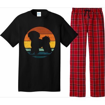 Shichon Vintage Retro Mom Dad Dog Pajama Set