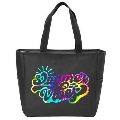 Summer Vibes Retro Colorful Trippy Style Zip Tote Bag