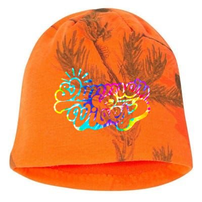 Summer Vibes Retro Colorful Trippy Style Kati - Camo Knit Beanie