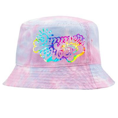 Summer Vibes Retro Colorful Trippy Style Tie-Dyed Bucket Hat