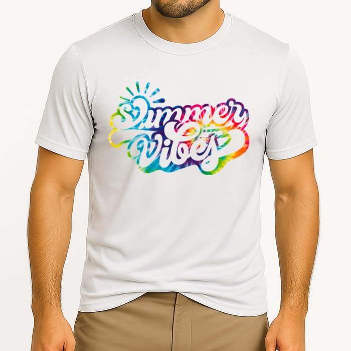 Summer Vibes Retro Colorful Trippy Style Performance Shirt