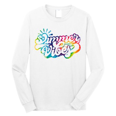 Summer Vibes Retro Colorful Trippy Style Long Sleeve Shirt