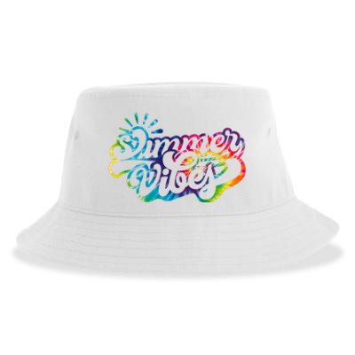 Summer Vibes Retro Colorful Trippy Style Sustainable Bucket Hat