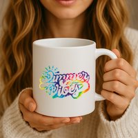 Summer Vibes Retro Colorful Trippy Style Mug