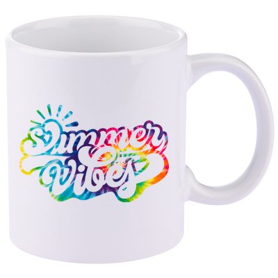 Summer Vibes Retro Colorful Trippy Style 11oz C Handle Ceramic Mug