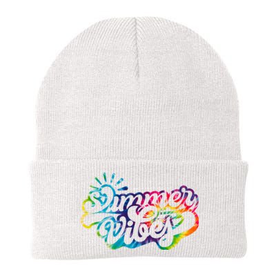 Summer Vibes Retro Colorful Trippy Style Knit Cap Winter Beanie