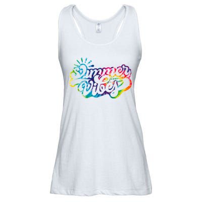 Summer Vibes Retro Colorful Trippy Style Ladies Essential Flowy Tank
