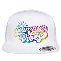 Summer Vibes Retro Colorful Trippy Style Flat Bill Trucker Hat