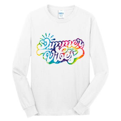 Summer Vibes Retro Colorful Trippy Style Tall Long Sleeve T-Shirt