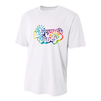 Summer Vibes Retro Colorful Trippy Style Youth Performance Sprint T-Shirt