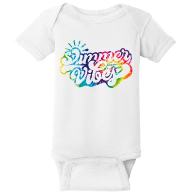 Summer Vibes Retro Colorful Trippy Style Baby Bodysuit