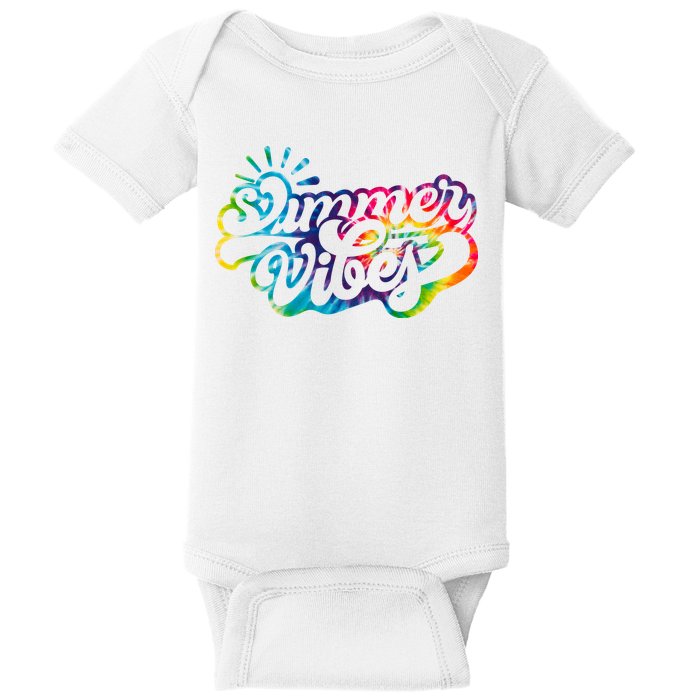 Summer Vibes Retro Colorful Trippy Style Baby Bodysuit