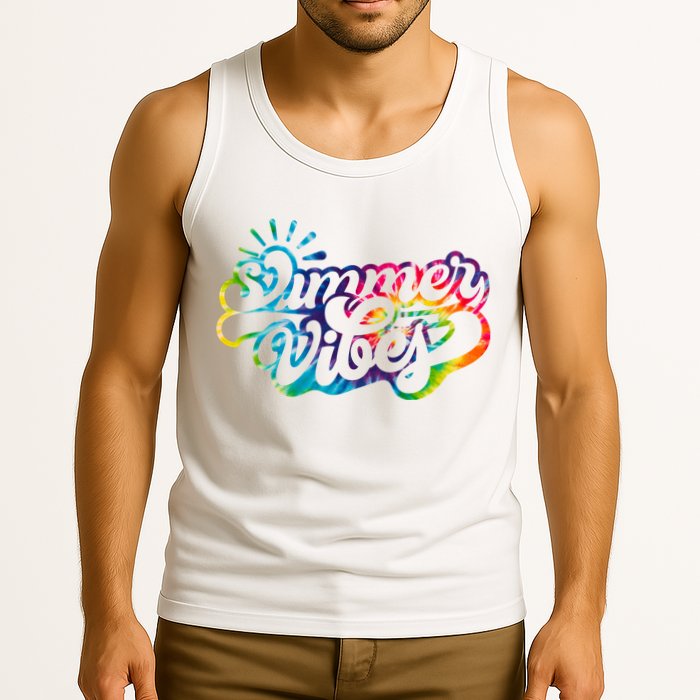 Summer Vibes Retro Colorful Trippy Style Tank Top