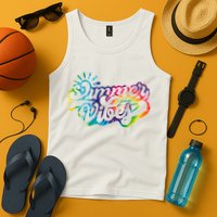 Summer Vibes Retro Colorful Trippy Style Tank Top