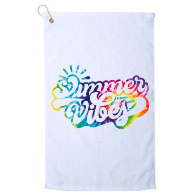 Summer Vibes Retro Colorful Trippy Style Golf Towel