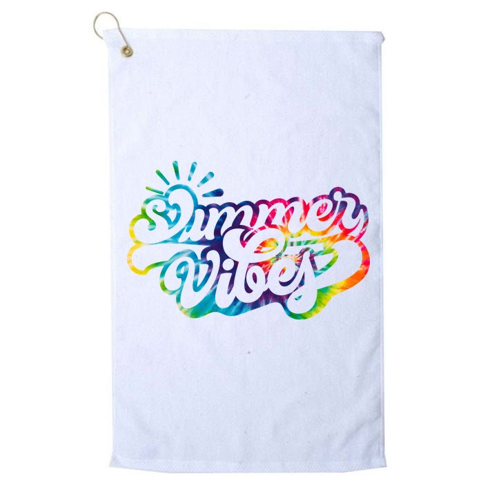 Summer Vibes Retro Colorful Trippy Style Golf Towel