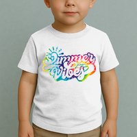 Summer Vibes Retro Colorful Trippy Style Toddler T-Shirt