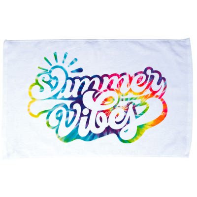 Summer Vibes Retro Colorful Trippy Style Microfiber Hand Towel
