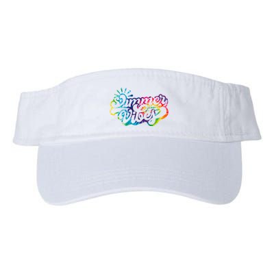 Summer Vibes Retro Colorful Trippy Style Valucap Bio-Washed Visor