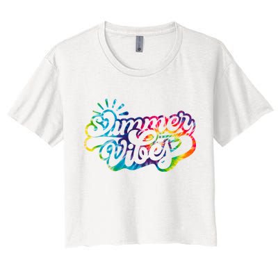 Summer Vibes Retro Colorful Trippy Style Crop Top