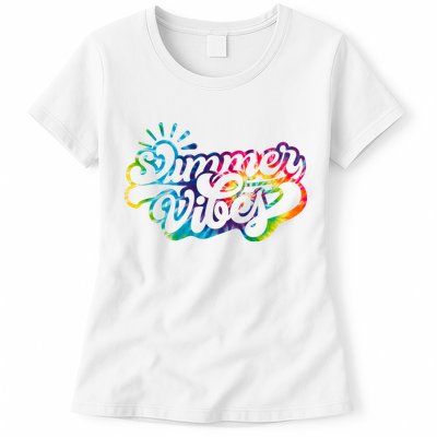 Summer Vibes Retro Colorful Trippy Style Womens T-Shirt