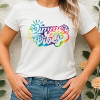 Summer Vibes Retro Colorful Trippy Style Womens T-Shirt