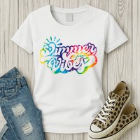 Summer Vibes Retro Colorful Trippy Style Womens T-Shirt