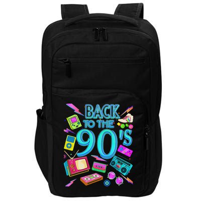 S Vintage Retro Back To 90's Design Impact Tech Backpack