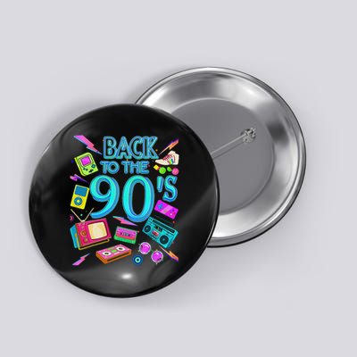S Vintage Retro Back To 90's Design Button