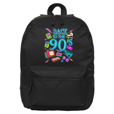 S Vintage Retro Back To 90's Design 16 in Basic Backpack