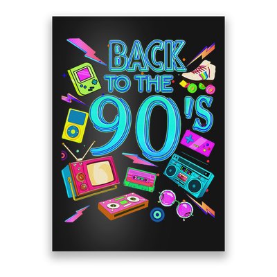 S Vintage Retro Back To 90's Design Poster