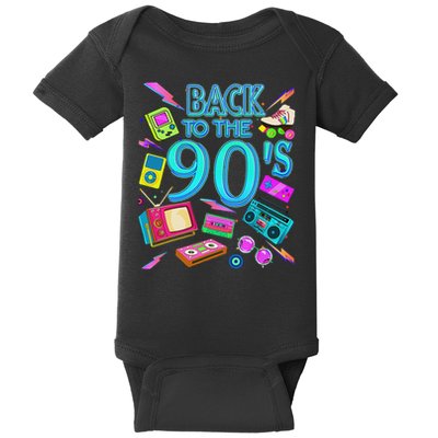 S Vintage Retro Back To 90's Design Baby Bodysuit