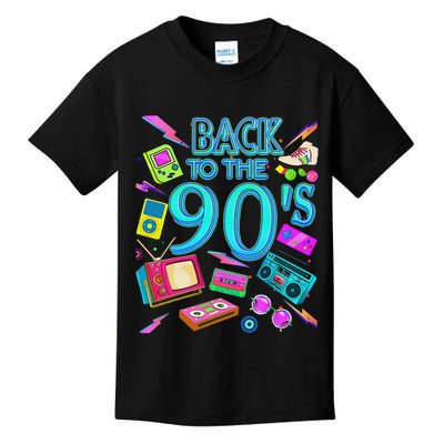 S Vintage Retro Back To 90's Design Kids T-Shirt