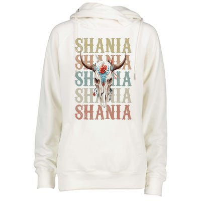 Shania Vintage Retro style name Womens Funnel Neck Pullover Hood