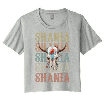 Shania Vintage Retro style name Women's Crop Top Tee