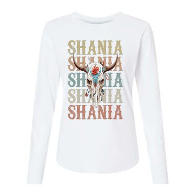 Shania Vintage Retro style name Womens Cotton Relaxed Long Sleeve T-Shirt