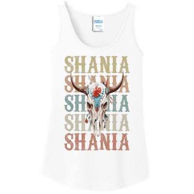 Shania Vintage Retro style name Ladies Essential Tank