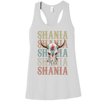 Shania Vintage Retro style name Women's Racerback Tank