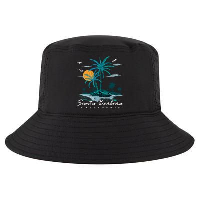 Summer Vacation Retro Sunset California Santa Barbara Cool Comfort Performance Bucket Hat