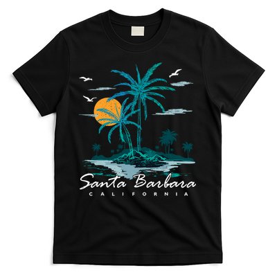 Summer Vacation Retro Sunset California Santa Barbara T-Shirt